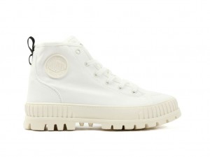 Kids' Palladium Pallashock Organic 2 Boots White | EDAR-46082