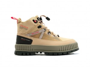 Kids' Palladium Pallashock Travel Wp+ Boots Desert | ENLU-24870