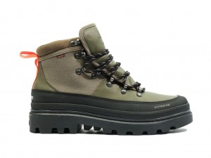 Kids' Palladium Pallatrooper Hiker Wp+ Boots Olive | GBPL-68072