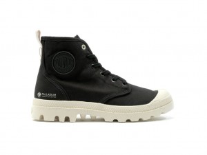 Kids' Palladium Pampa Hi Zip Organic Boots Black | MCDH-06179