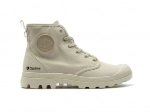 Kids' Palladium Pampa Hi Zip Organic Boots Sahara | DKSH-10723