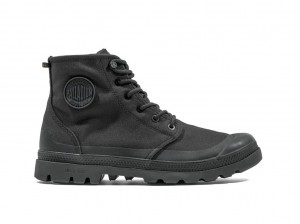Kids' Palladium Pampa Rcyl Lt+wp+zip Boots Black / Black | MIOY-02856