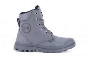 Kids' Palladium Pampa Sport Cuff Wps Boots Dark Grey | WCMR-69145