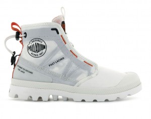 Kids' Palladium Pampa Travel Lite Boots White | BAMU-79532