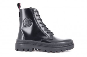 Men Palladium Pallatrooper Off-1 Boots Black / Black | MAEC-96748