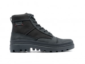 Men Palladium Pallatrooper Rough Boots Black | QIWV-73426