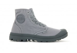 Men Palladium Pampa Hi Boots Grey | UXNS-14690