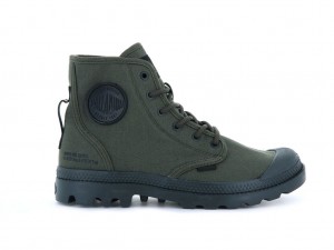 Men Palladium Pampa Hi Htg Supply Boots Olive | ZOJT-01893