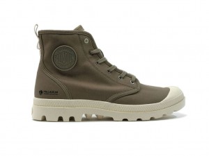 Men Palladium Pampa Hi Zip Organic Boots Green | ESBT-27960