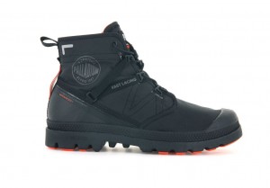 Men Palladium Pampa Travel Lite+ Waterproof Boots Black / Black | ZROE-13857