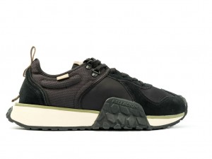 Men Palladium Troop Runner Sneakers Black / Black | HPYE-67280