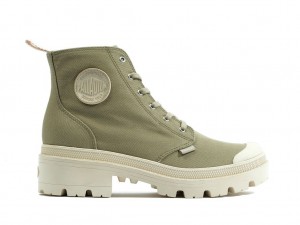 Women Palladium Pallabase Twill Boots Dune | NPTG-37524