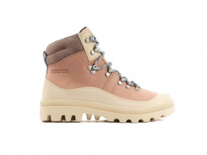 Women Palladium Pallabrousse Hkr Wp+ Boots Beige Brown | NQEK-49872