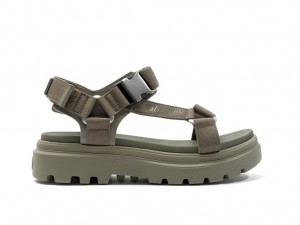 Women Palladium Pallacruise Strap Sandals Green | MFQI-83259
