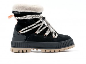 Women Palladium Pallashock Hiver Boots Black | UWNF-62853