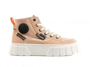 Women Palladium Pallatower Hi Boots Beige | XRHN-85320