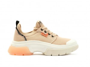 Women Palladium Pallawave Lo Metro Sneakers Beige | ZJDS-87062