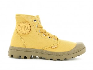 Women Palladium Pampa Hi Boots Orange Gold | NQWA-86237