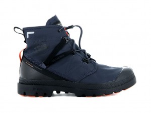 Women Palladium Pampa Travel Lite+ Waterproof Boots Indigo | LMXA-98716