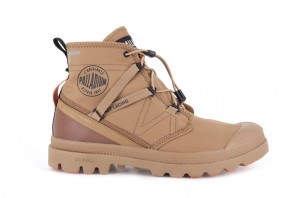 Women Palladium Pampa Travel Lite+ Waterproof Boots Brown | GBPO-82645