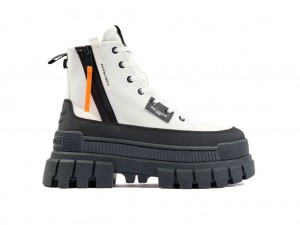 Women Palladium Revolt Boot Zip Tx Boots White | GZHJ-07523
