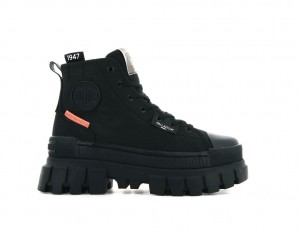 Women Palladium Revolt Hi Tx Boots Black / Black | QDHG-61820