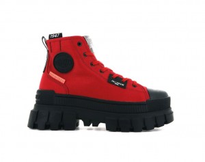 Women Palladium Revolt Hi Tx Boots Red | MWES-53279