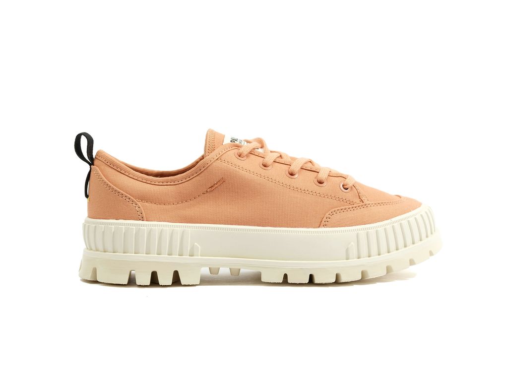 Kids\' Palladium Pallashock Lo Organic 2 Sneakers Sandstone | XVEW-51830