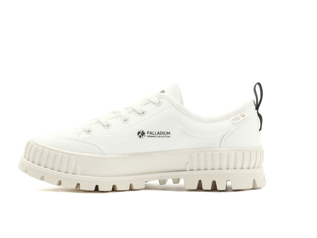 Kids' Palladium Pallashock Lo Organic 2 Sneakers White | EKZG-58196