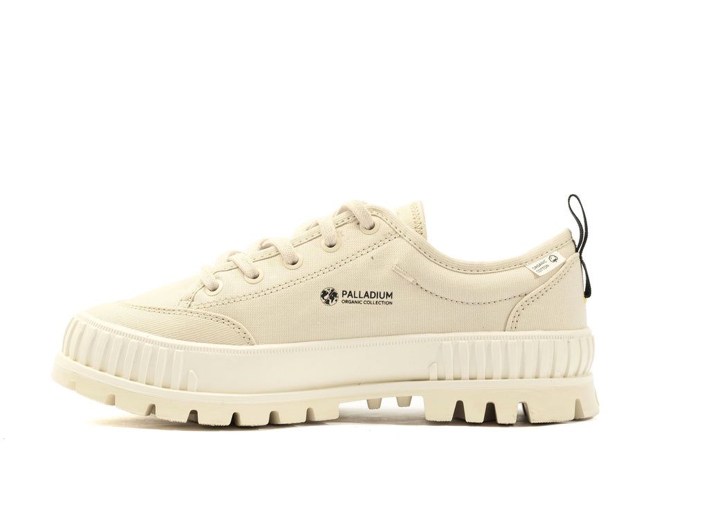 Kids' Palladium Pallashock Lo Organic 2 Sneakers Sahara | ZLMO-12837