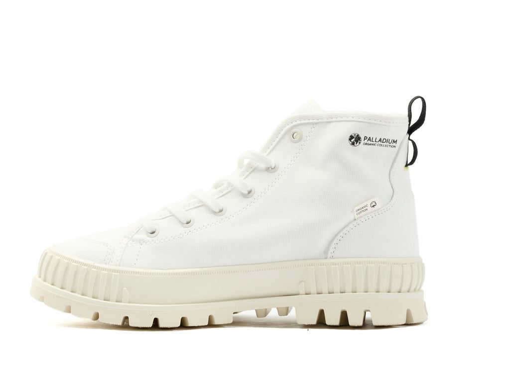 Kids' Palladium Pallashock Organic 2 Boots White | EDAR-46082