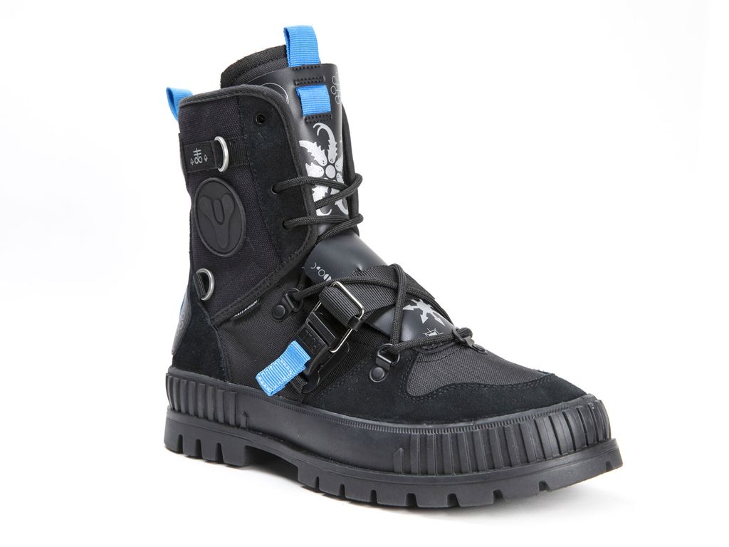 Kids' Palladium Pallashock X Destiny Boots Black | UJSN-89214