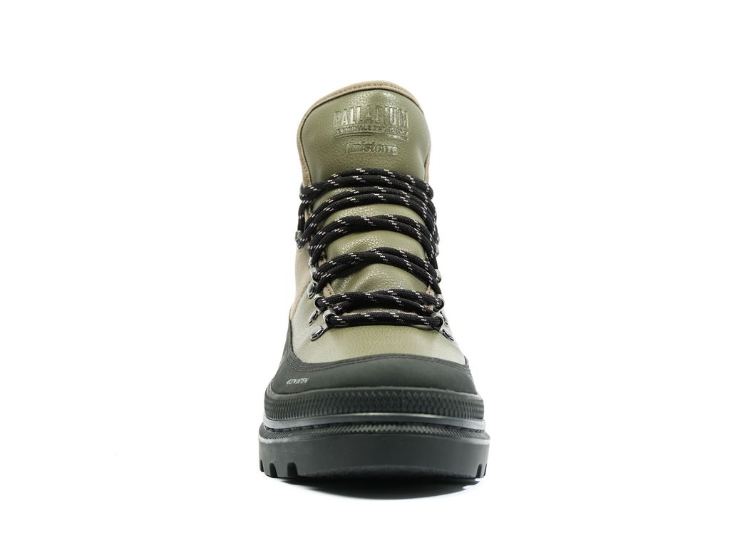 Kids' Palladium Pallatrooper Hiker Wp+ Boots Olive | GBPL-68072