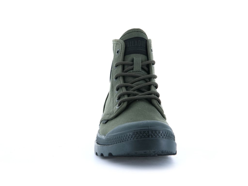 Kids' Palladium Pampa Hi Htg Supply Boots Olive | BQHN-67815