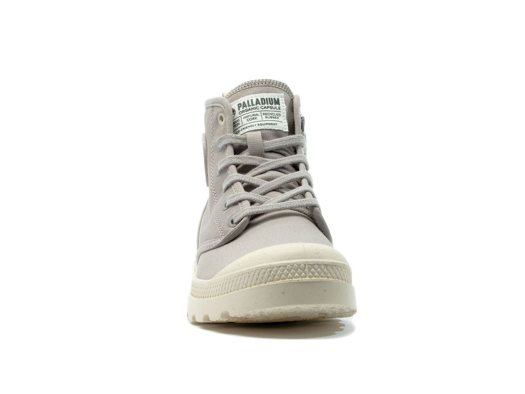 Kids' Palladium Pampa Hi Zip Organic Boots Grey | XBFA-05924