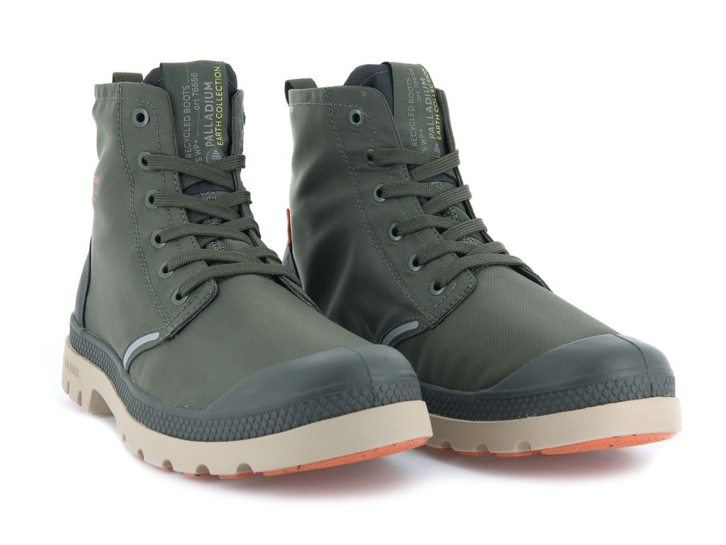 Kids' Palladium Pampa Lite+ Recycle Wp+ Boots Olive / Olive | DUGI-81360