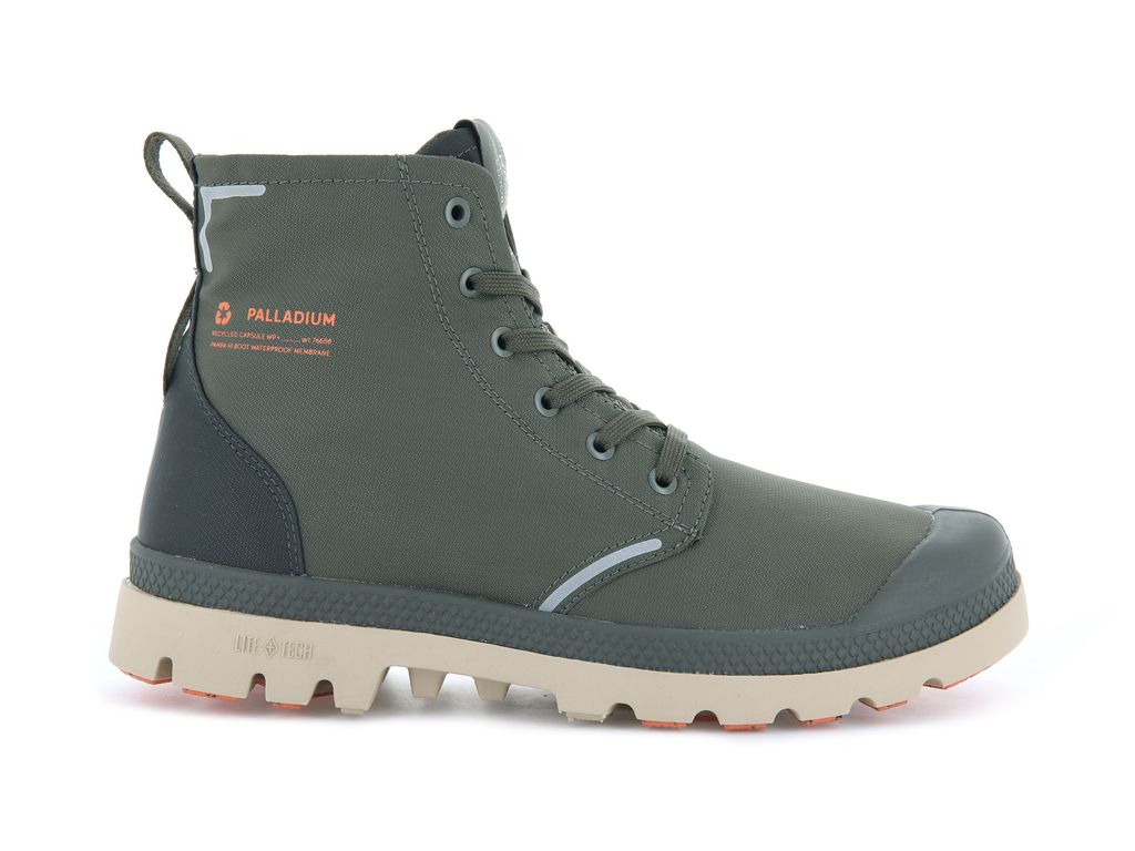 Kids\' Palladium Pampa Lite+ Recycle Wp+ Boots Olive / Olive | DUGI-81360