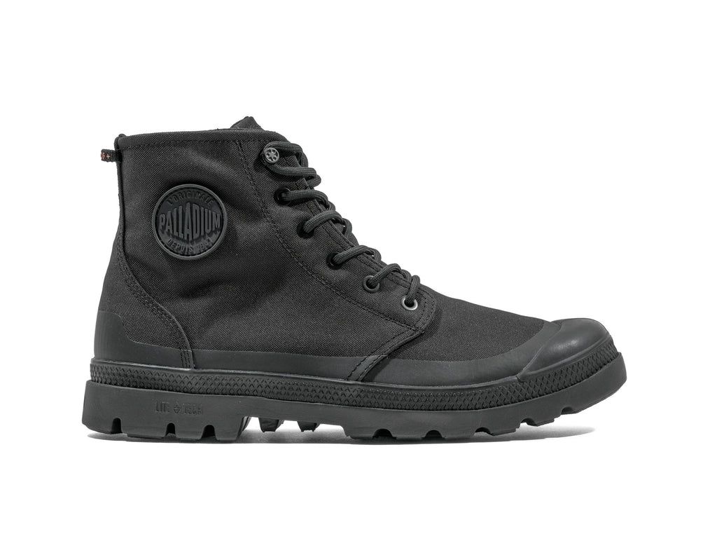 Kids\' Palladium Pampa Rcyl Lt+wp+zip Boots Black / Black | MIOY-02856