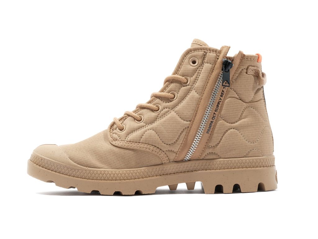 Kids' Palladium Pampa Re-quilted Boots Desert | MTVY-74089
