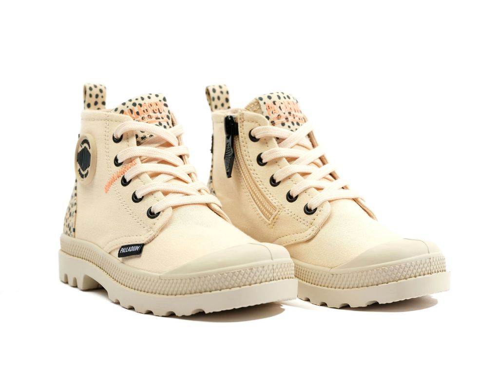 Kids' Palladium Pampa Safari Boots Brown | JOFL-93485