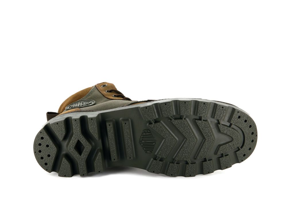 Kids' Palladium Pampa Sport Cuff Wpn Boots Brown / White | SERJ-97508