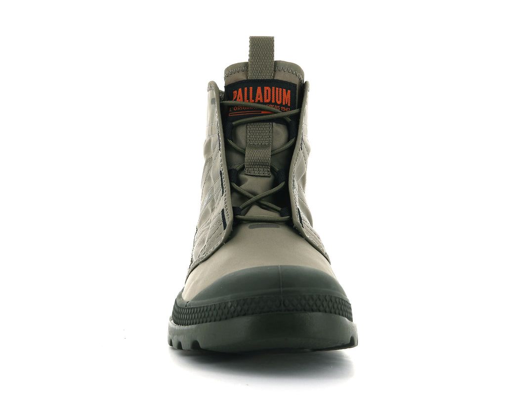 Kids' Palladium Pampa Travel Lite Boots Green | QTHR-40289