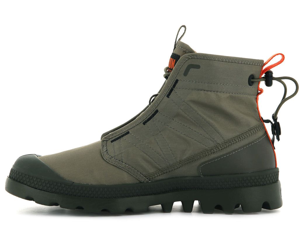 Kids' Palladium Pampa Travel Lite Boots Green | QTHR-40289