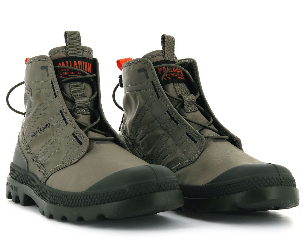 Kids' Palladium Pampa Travel Lite Boots Green | QTHR-40289