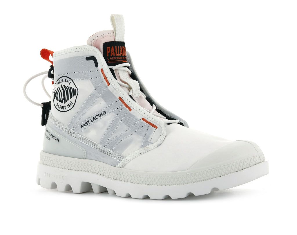 Kids' Palladium Pampa Travel Lite Boots White | BAMU-79532