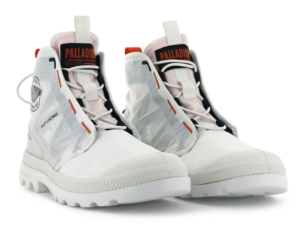 Kids' Palladium Pampa Travel Lite Boots White | BAMU-79532