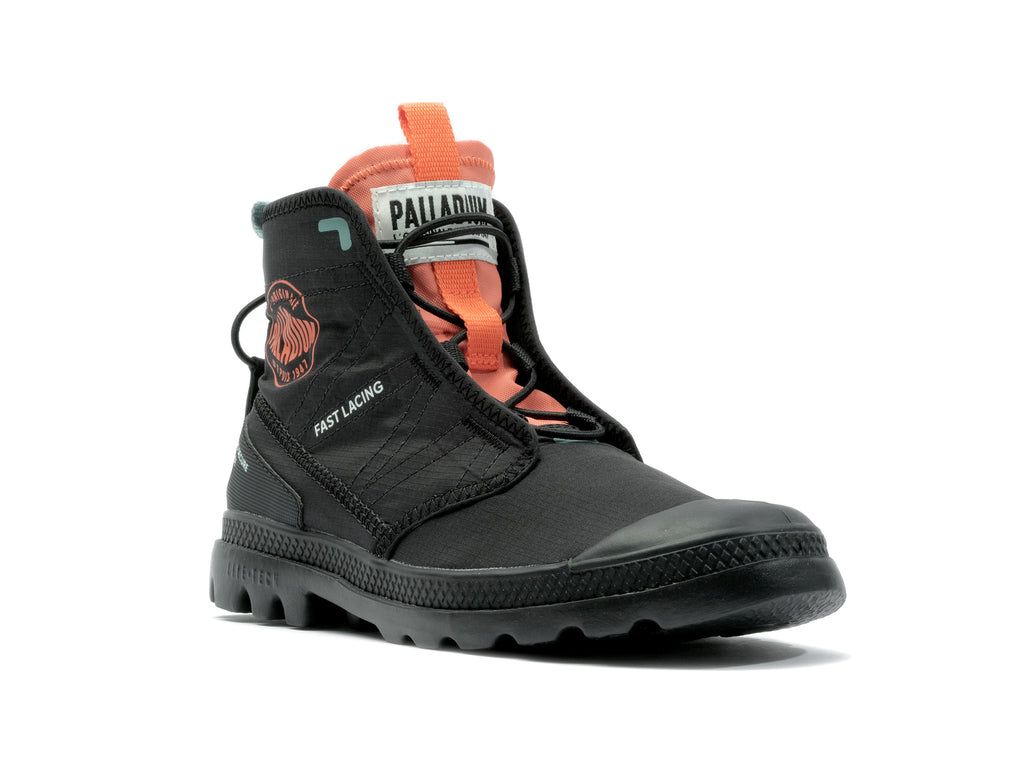 Kids' Palladium Pampa Travel Lite Rs Boots Black | SLJA-36509