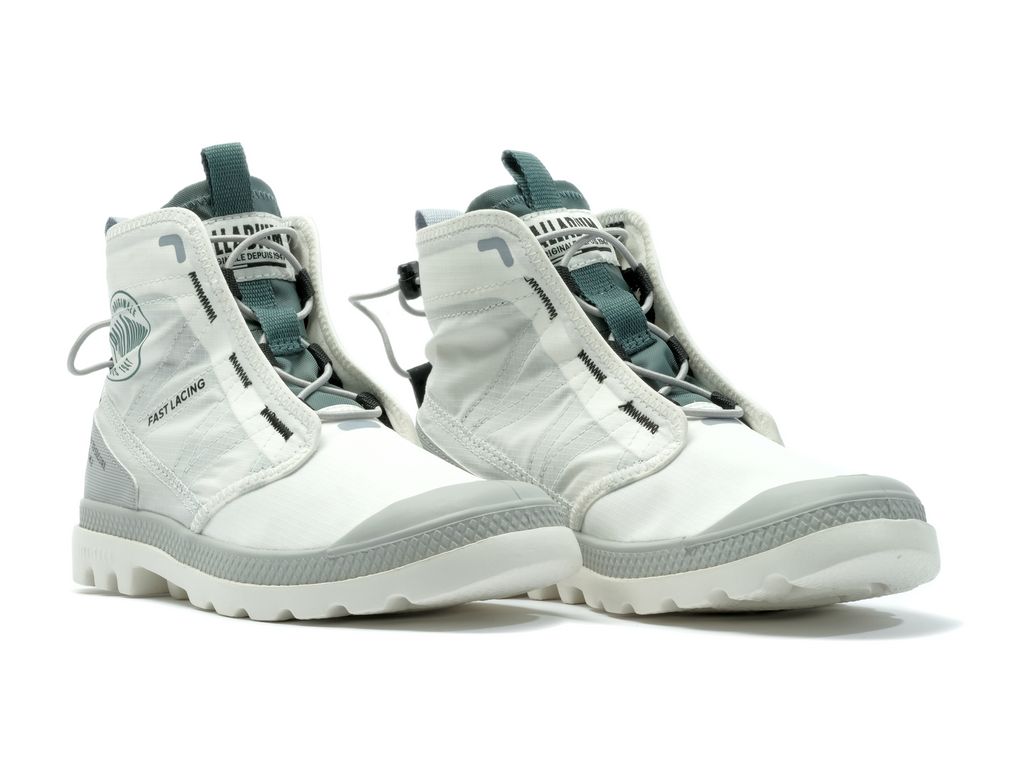 Kids' Palladium Pampa Travel Lite Rs Boots White | DWPX-46297