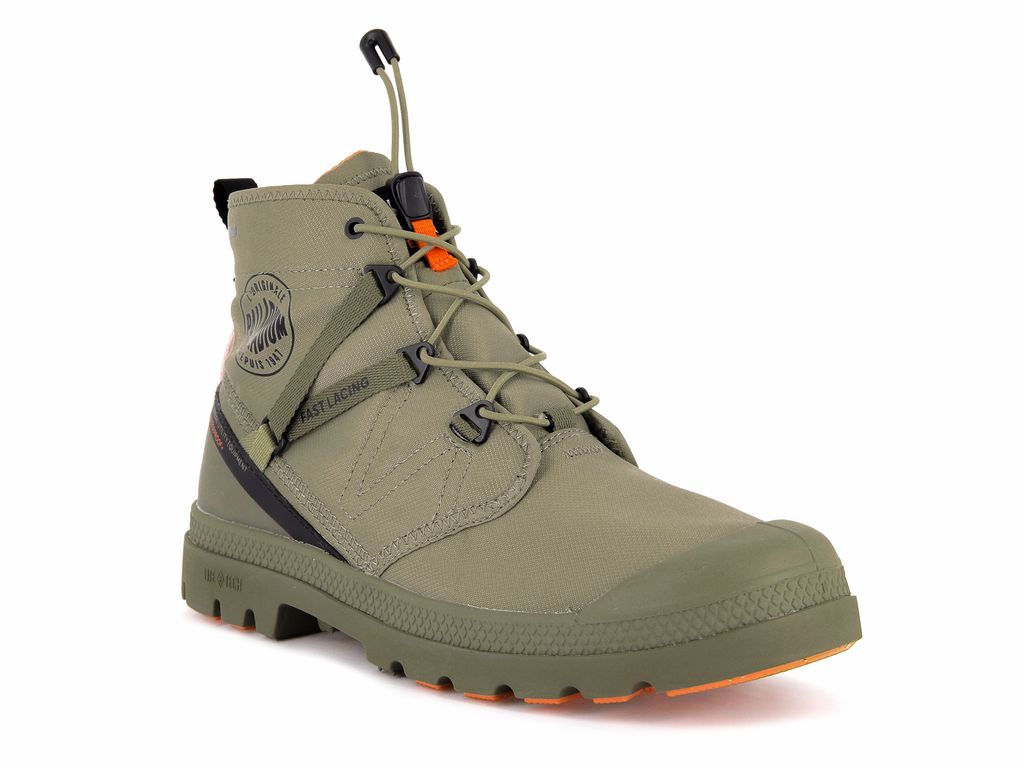Kids' Palladium Pampa Travel Lite+ Waterproof Boots Dune | XKIN-82539