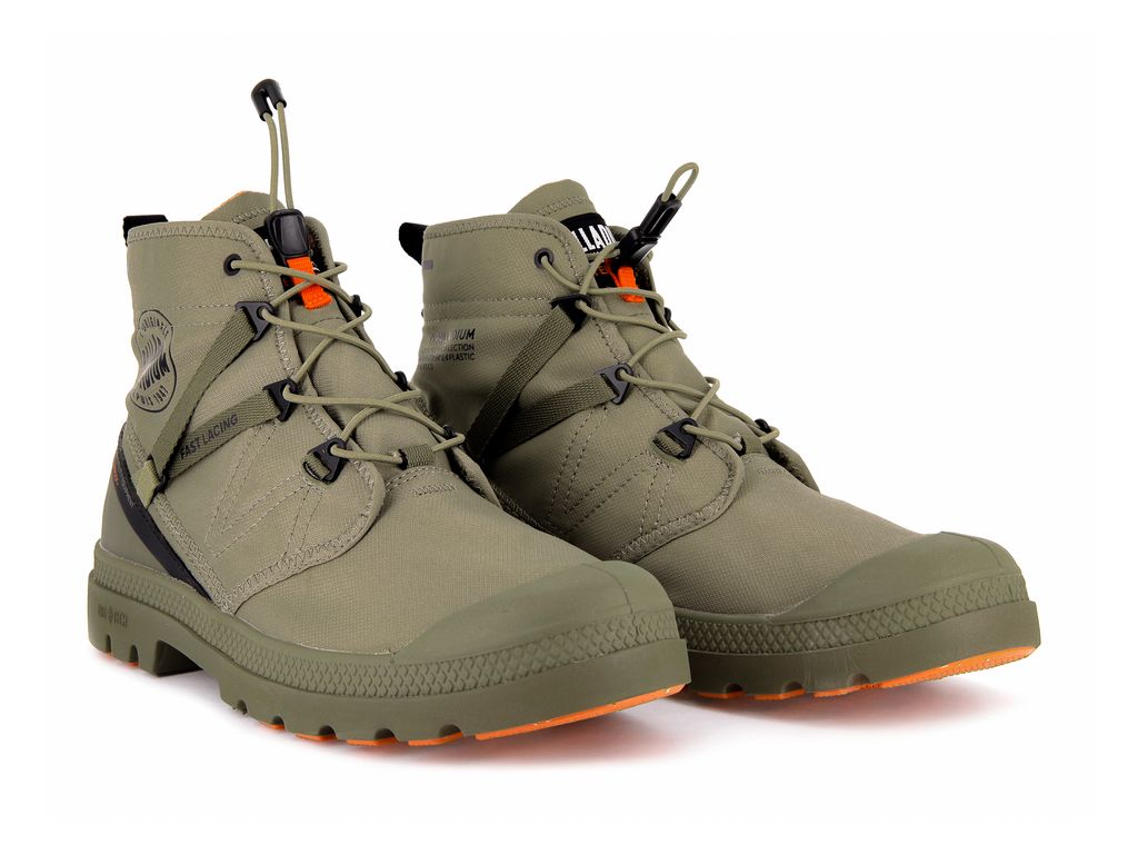 Kids' Palladium Pampa Travel Lite+ Waterproof Boots Dune | XKIN-82539